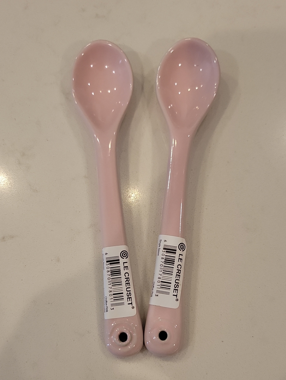 Le Creuset Rare & Retired New Chiffon Pink Cafe Spoons